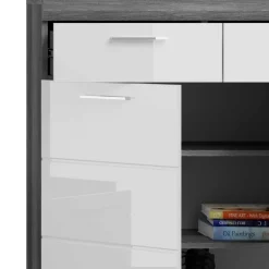 Wohnen Küchenschränke|Flurkommoden*90x96x37 Hochglanz Schuhkommode in Weiß - Nancys