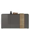 Wohnen 181x94x44 Hochglanz Sideboard in Dunkelgrau - Eracosta