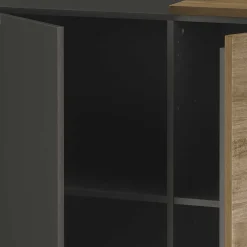 Wohnen 181x94x44 Hochglanz Sideboard in Dunkelgrau - Eracosta