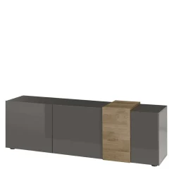 Wohnen Tv & Hifi-Möbel|Tv & Hifi-Möbel*181x59x44 Hochglanz TV Unterschrank in Grau - Eracosta