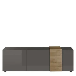 Wohnen Tv & Hifi-Möbel|Tv & Hifi-Möbel*181x59x44 Hochglanz TV Unterschrank in Grau - Eracosta