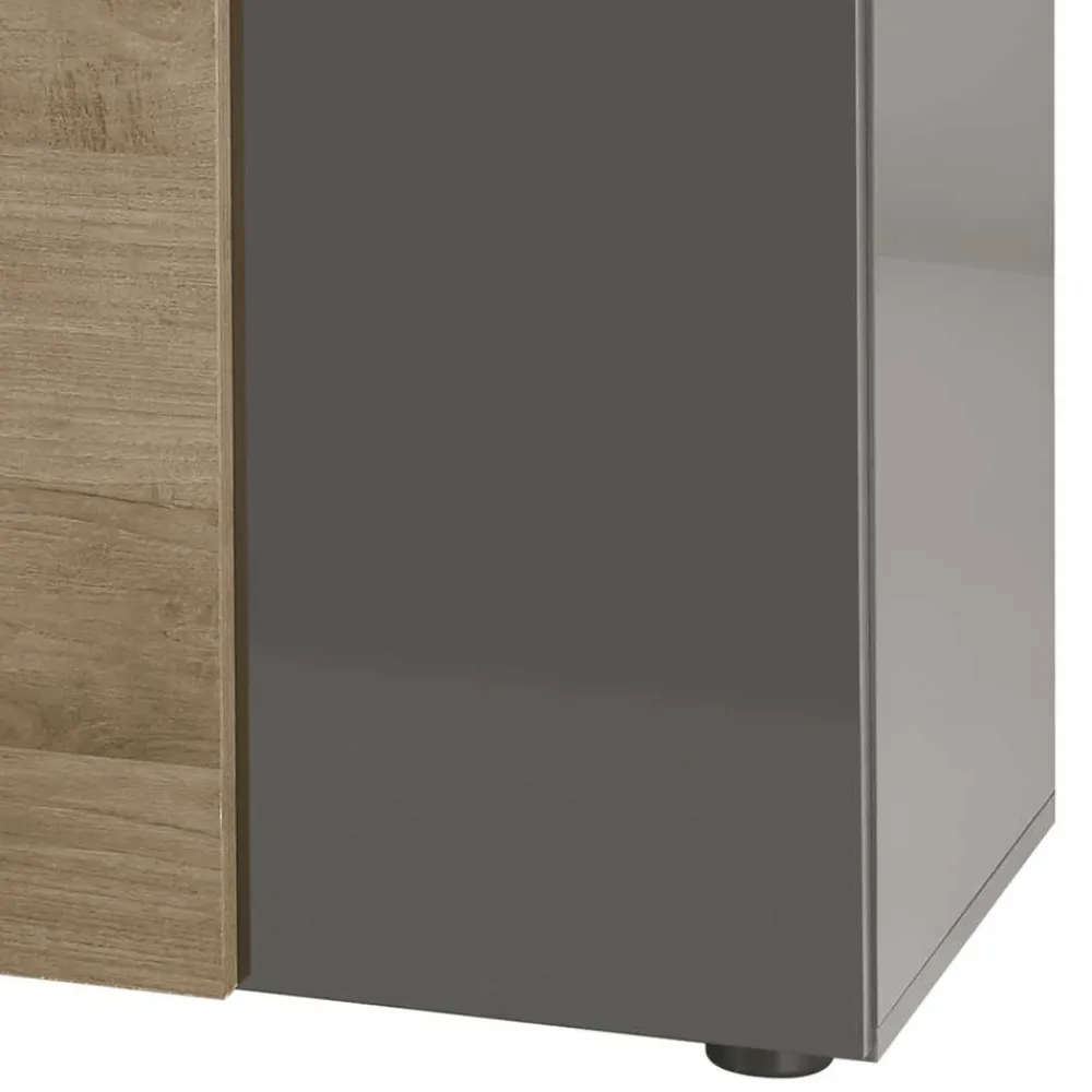 Wohnen Tv & Hifi-Möbel|Tv & Hifi-Möbel*181x59x44 Hochglanz TV Unterschrank in Grau - Eracosta