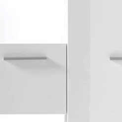 Wohnen Vitrinen|Wohnzimmer-Vitrinen*80x123x35 Hochglanz Vitrinenschrank in Weiß - Timmona