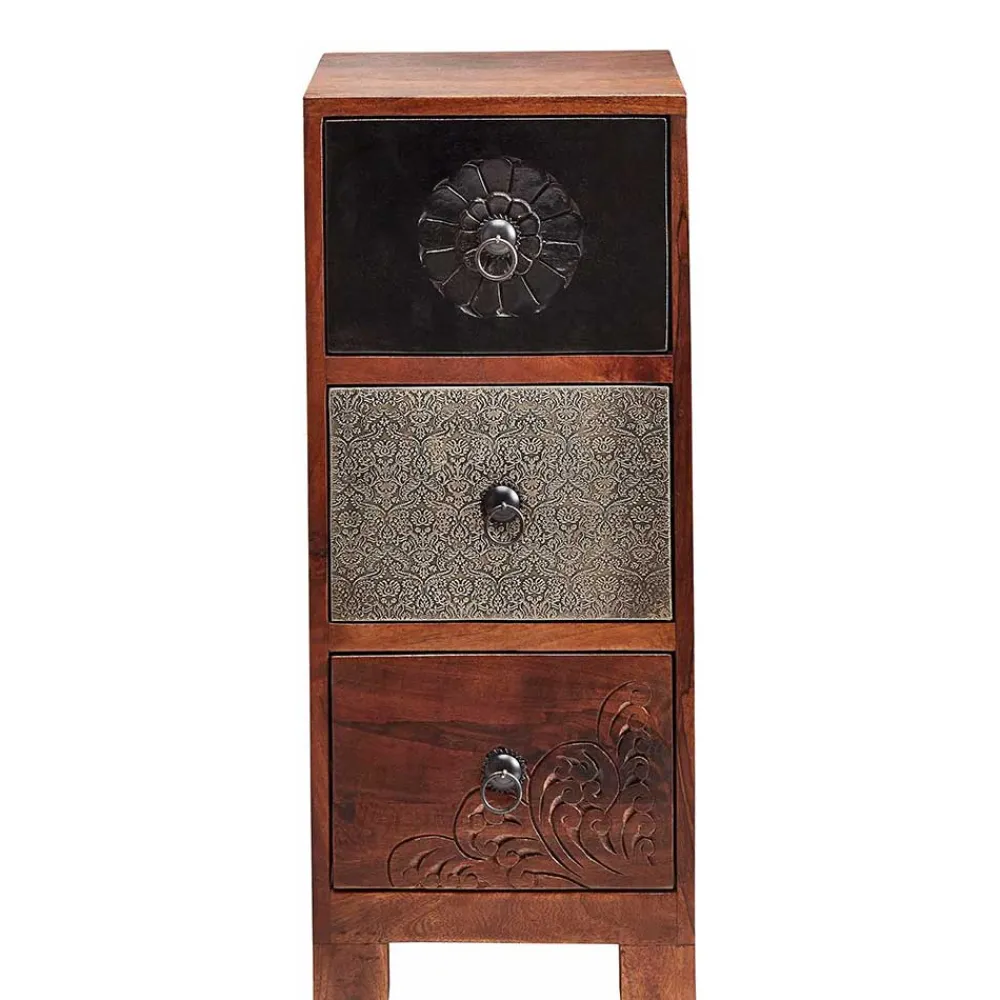 Wohnen 30x71x30 Hochkommode mit 3 Schubladen - Welina