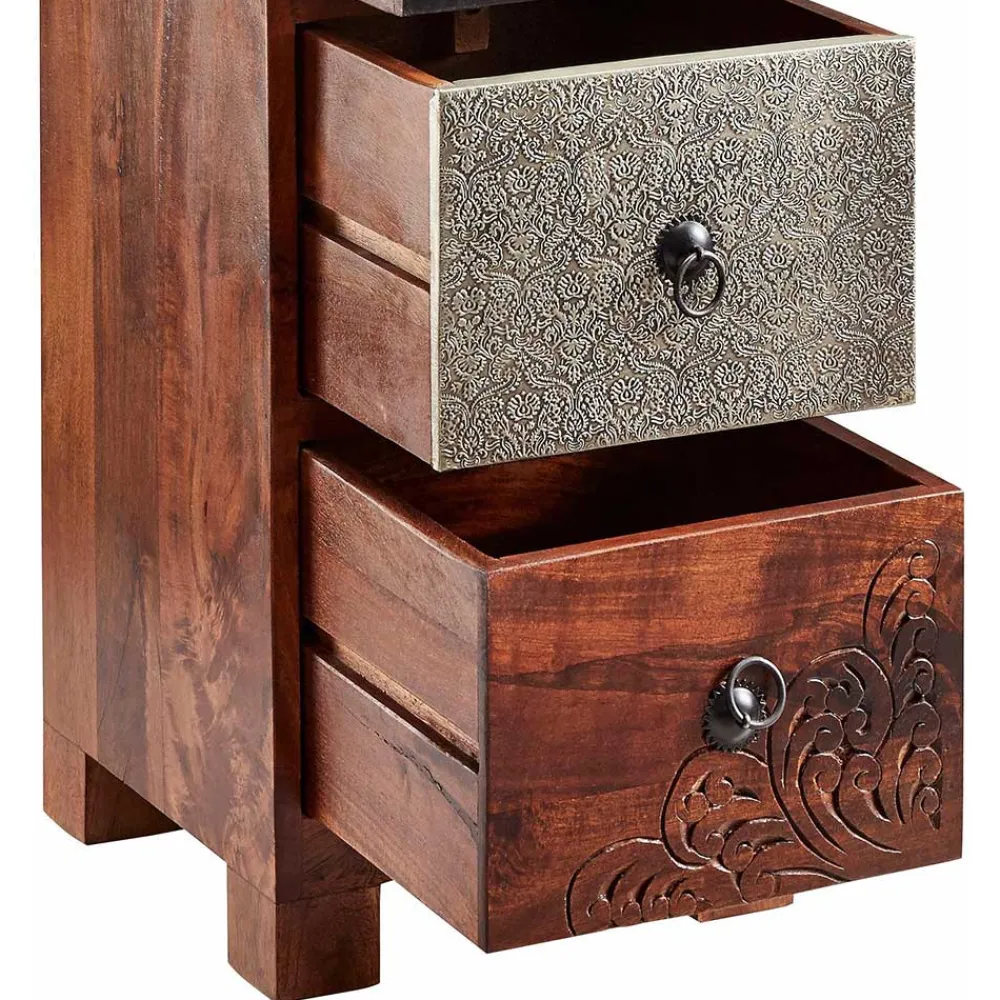 Wohnen 30x71x30 Hochkommode mit 3 Schubladen - Welina