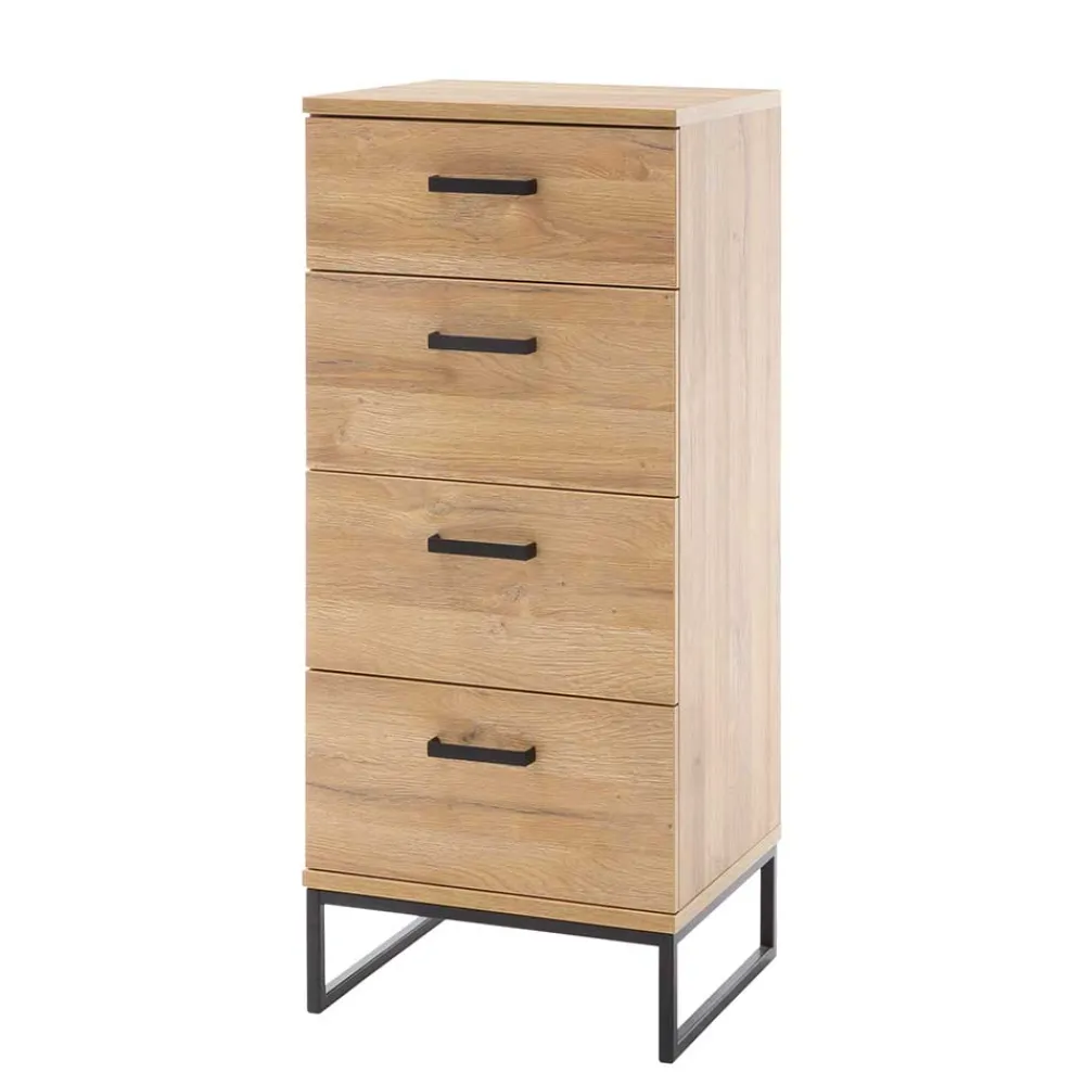 Wohnen Schwarze Möbel|Flurkommoden*50x116x44 Hochkommode mit Bügelgestell - Truvisas