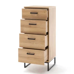 Wohnen Schwarze Möbel|Flurkommoden*50x116x44 Hochkommode mit Bügelgestell - Truvisas