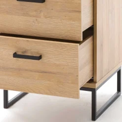 Wohnen Schwarze Möbel|Flurkommoden*50x116x44 Hochkommode mit Bügelgestell - Truvisas