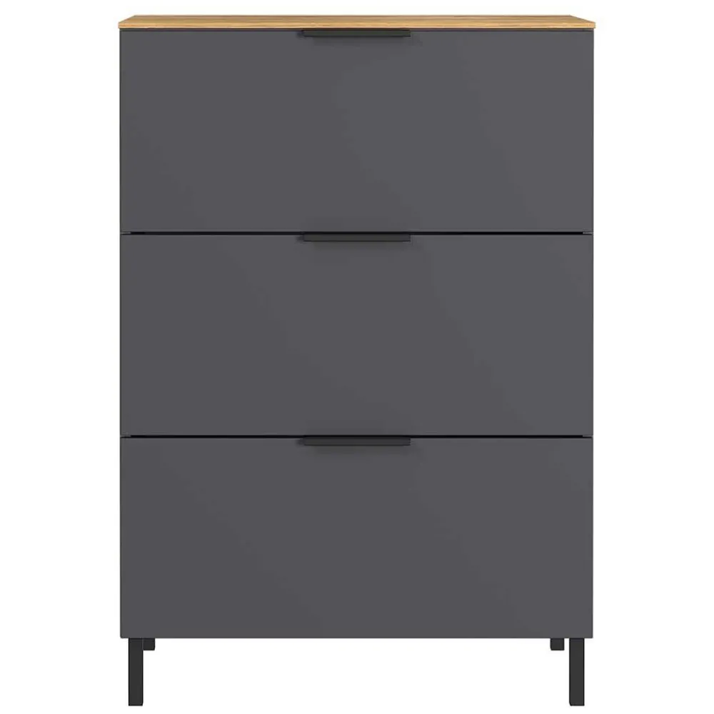 Wohnen Flurkommoden*68x98x40 Hochkommode mit drei Schubladen - Lurys