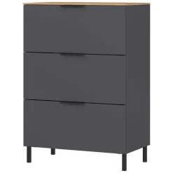 Wohnen Flurkommoden*68x98x40 Hochkommode mit drei Schubladen - Lurys