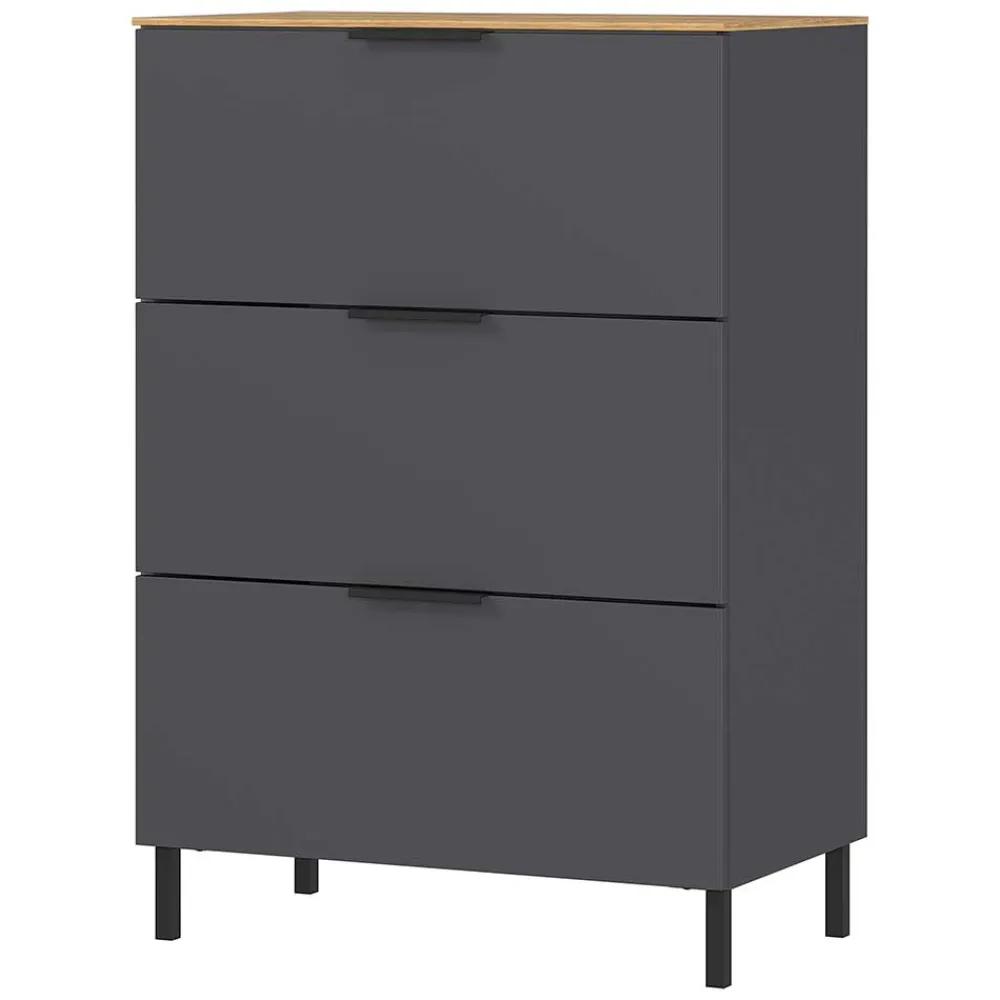 Wohnen Flurkommoden*68x98x40 Hochkommode mit drei Schubladen - Lurys