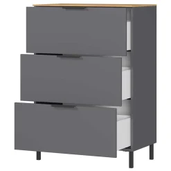 Wohnen Flurkommoden*68x98x40 Hochkommode mit drei Schubladen - Lurys