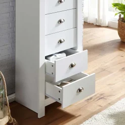 Wohnen Landhausmöbel|Flurkommoden*53x114x39 Hochkommode mit fünf Schubladen - Intora