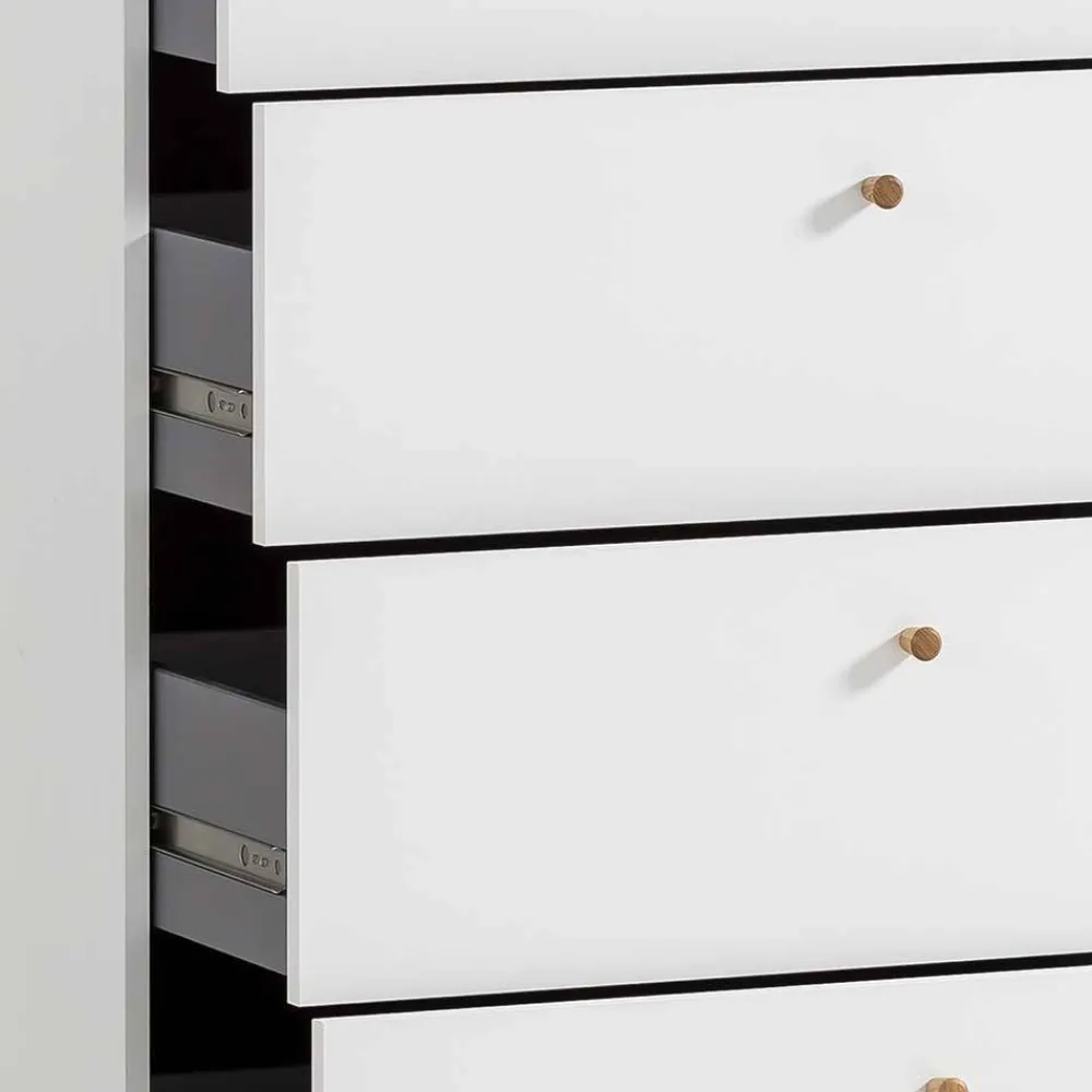 Wohnen 80x117x40 Hochkommode mit vier Schubladen - Ambreros