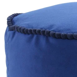 Wohnen Orientalische Möbel*45x38x45 Hocker Pouf aus Samt in Blau - Quinn