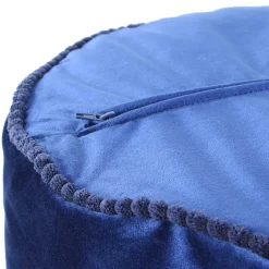 Wohnen Orientalische Möbel*45x38x45 Hocker Pouf aus Samt in Blau - Quinn
