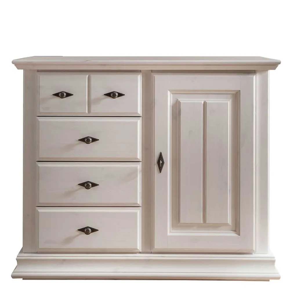 Wohnen Flurkommoden*114x94x47 Hohe Kommode im Landhausstil - Beato