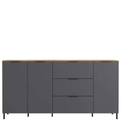 Wohnen Sideboards*192x98x40 Hohes Sideboard in Dunkelgrau - Lurys