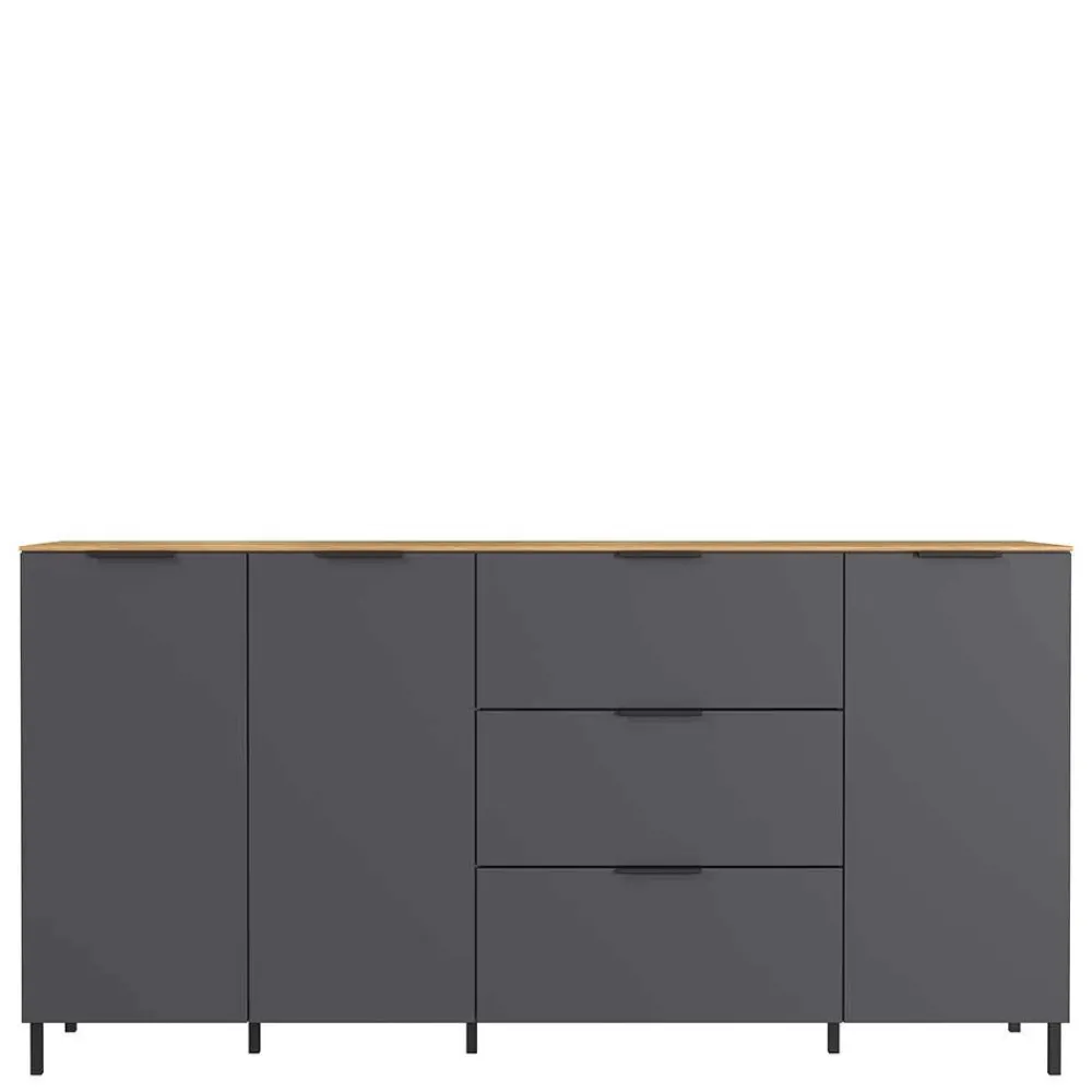 Wohnen Sideboards*192x98x40 Hohes Sideboard in Dunkelgrau - Lurys