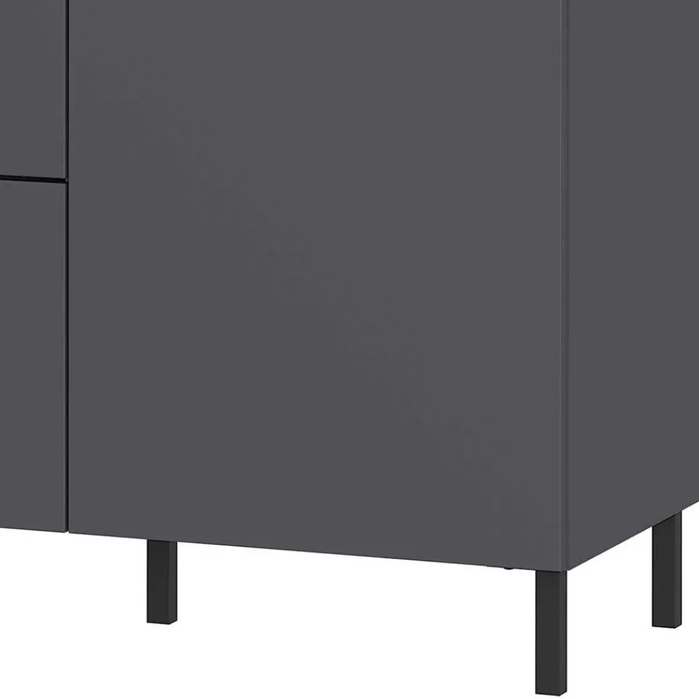 Wohnen Sideboards*192x98x40 Hohes Sideboard in Dunkelgrau - Lurys