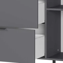 Wohnen Sideboards*192x98x40 Hohes Sideboard in Dunkelgrau - Lurys