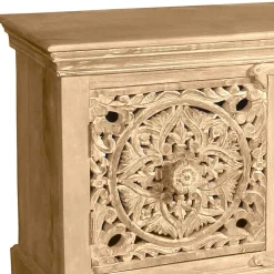 Wohnen Vintage Möbel|Orientalische Möbel*150x60x40 Holz Lowboard mit Ornamenten - Runiasa