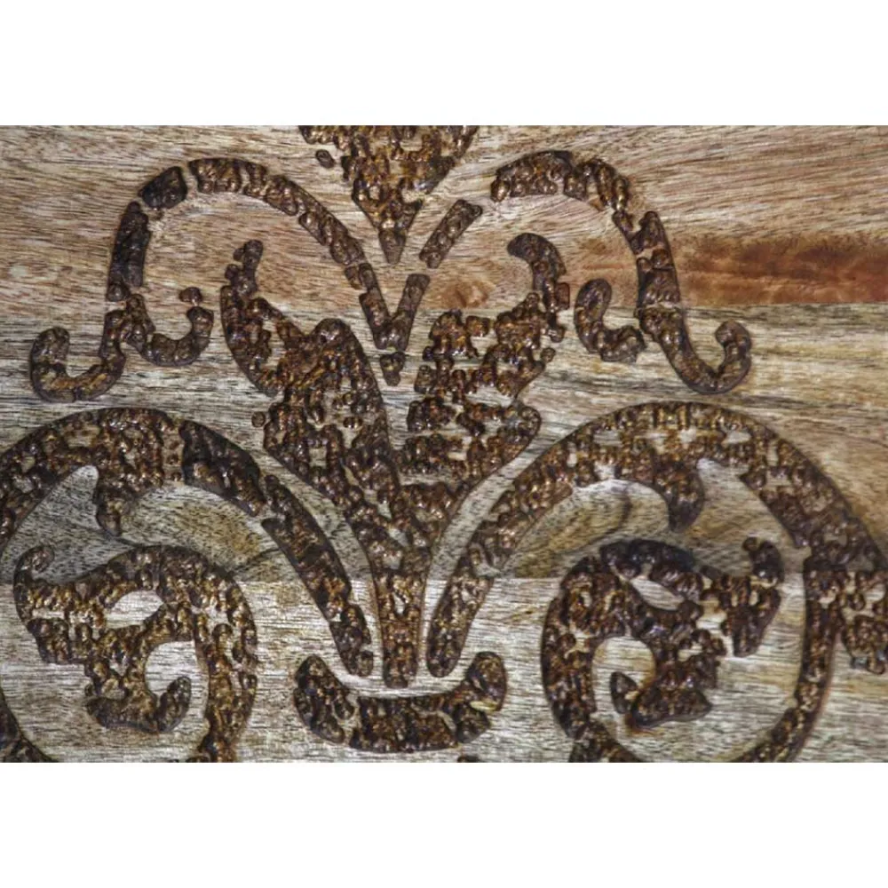 Wohnen 40x35x40 Holz Schränkchen mit Ornament Schnitzerei - Kick