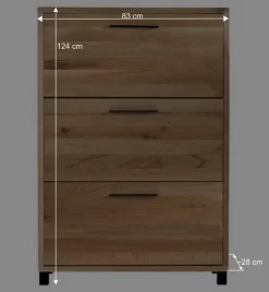 Wohnen Schuhschränke*83x124x28 Holz Schuhschrank aus Balkeneiche - Alsbetas