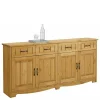Wohnen 194x89x37 Holz Sideboard aus Kiefer Natur - Vanpos