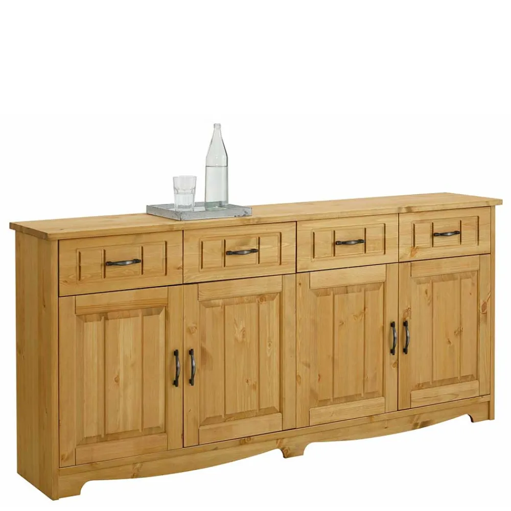 Wohnen 194x89x37 Holz Sideboard aus Kiefer Natur - Vanpos