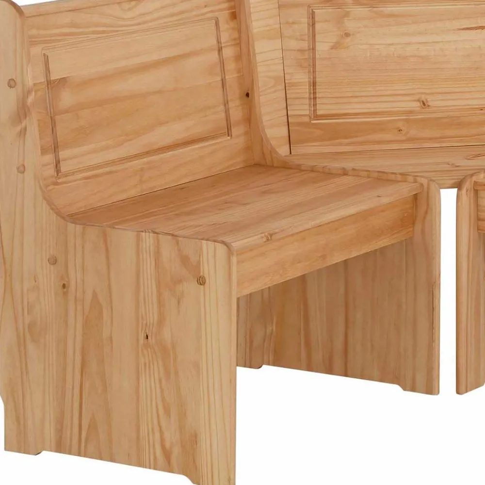 Wohnen 168x87x127 Holz-Eckbank & Esstisch - Ynvinata (zweiteilig)