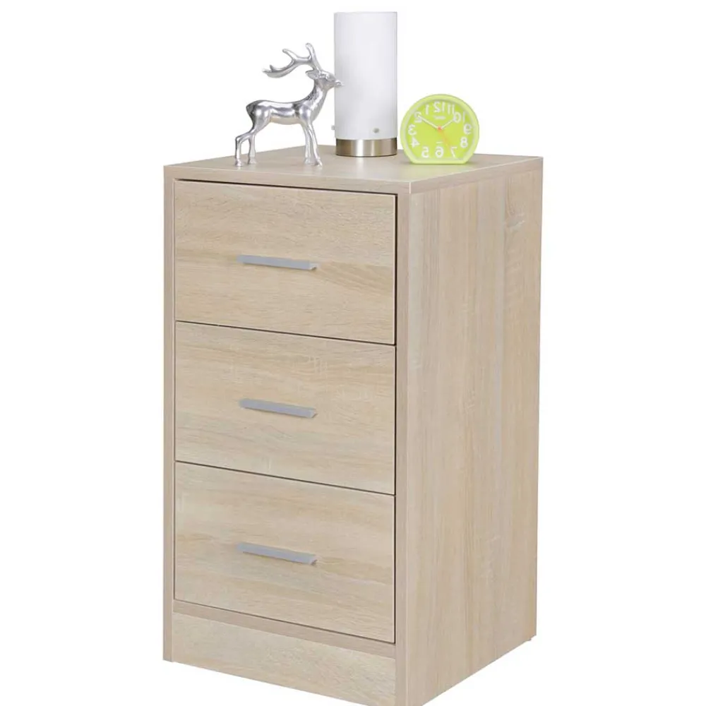 Wohnen 37x68x35 Holzoptik Nachtkommode in Sonoma-Eiche - Angrada