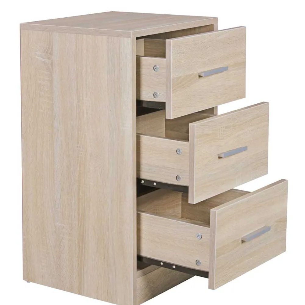 Wohnen 37x68x35 Holzoptik Nachtkommode in Sonoma-Eiche - Angrada