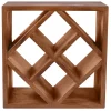 Wohnen 40x40x25 Holzregal für Wein aus Akazie Massivholz - Bernadi
