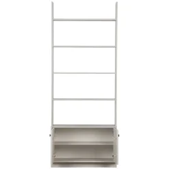 Wohnen 80x200x35 Holzregal in Grau im Skandi Design - Huvina