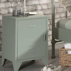 Wohnen 40x60x40 Industrial Nachtschrank in Spind Optik - Kerbea