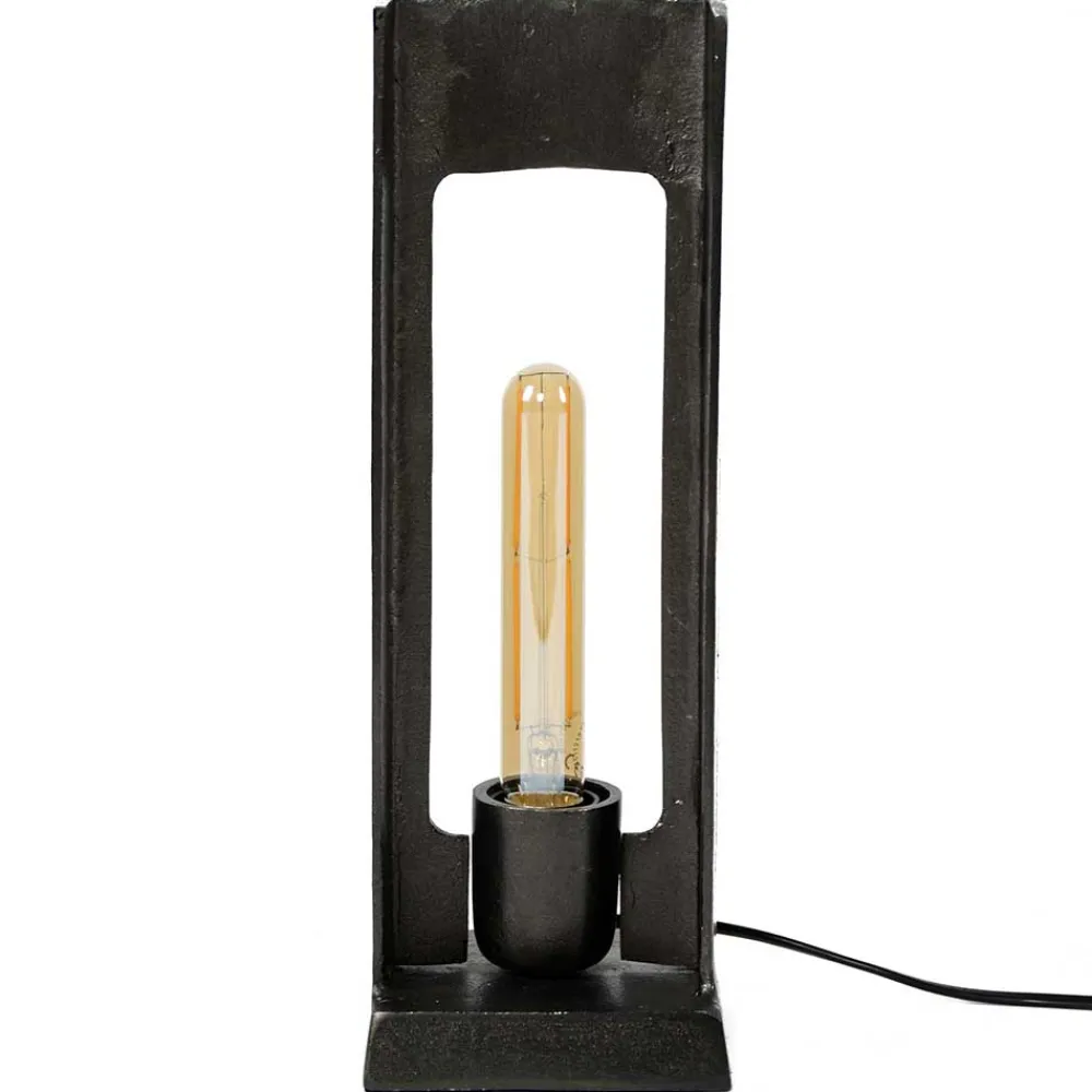 Wohnen 13x37x13 Industrial Tischlampe in Schwarz Nickel - Julesta