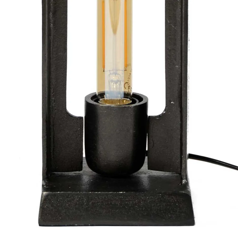 Wohnen 13x37x13 Industrial Tischlampe in Schwarz Nickel - Julesta
