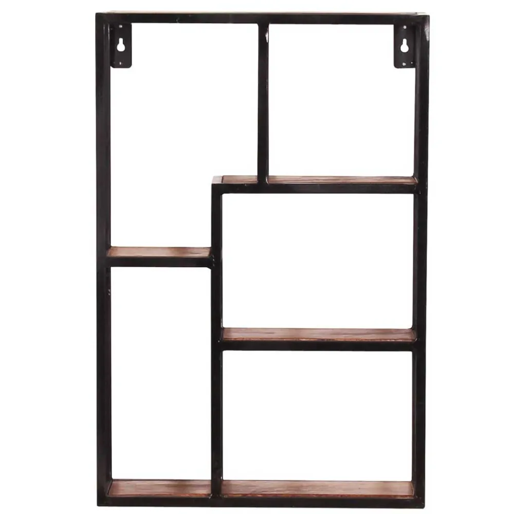 Wohnen 40x60x13 Industrial Wandregal mit 5 Fächern - Mendoza