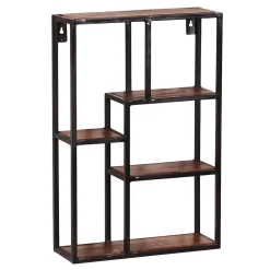 Wohnen 40x60x13 Industrial Wandregal mit 5 Fächern - Mendoza