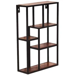 Wohnen 40x60x13 Industrial Wandregal mit 5 Fächern - Mendoza