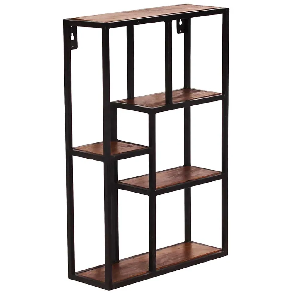 Wohnen 40x60x13 Industrial Wandregal mit 5 Fächern - Mendoza