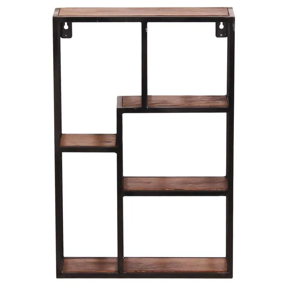 Wohnen 40x60x13 Industrial Wandregal mit 5 Fächern - Mendoza