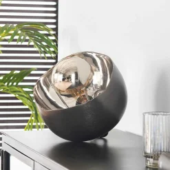 Wohnen Lampen & Leuchten|Loft Möbel*28x28x28 Industry Tischleuchte in Schwarz Nickel - Luzerno