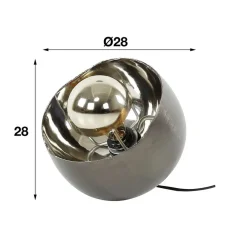 Wohnen Lampen & Leuchten|Loft Möbel*28x28x28 Industry Tischleuchte in Schwarz Nickel - Luzerno