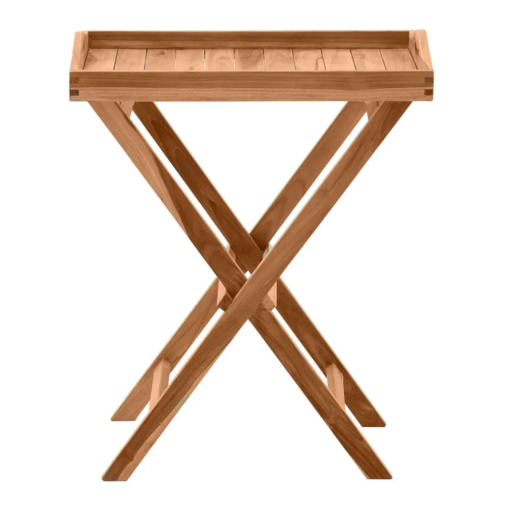 Wohnen 60x65x40 klappbarer Gartentisch mit Tablett - Klahuma