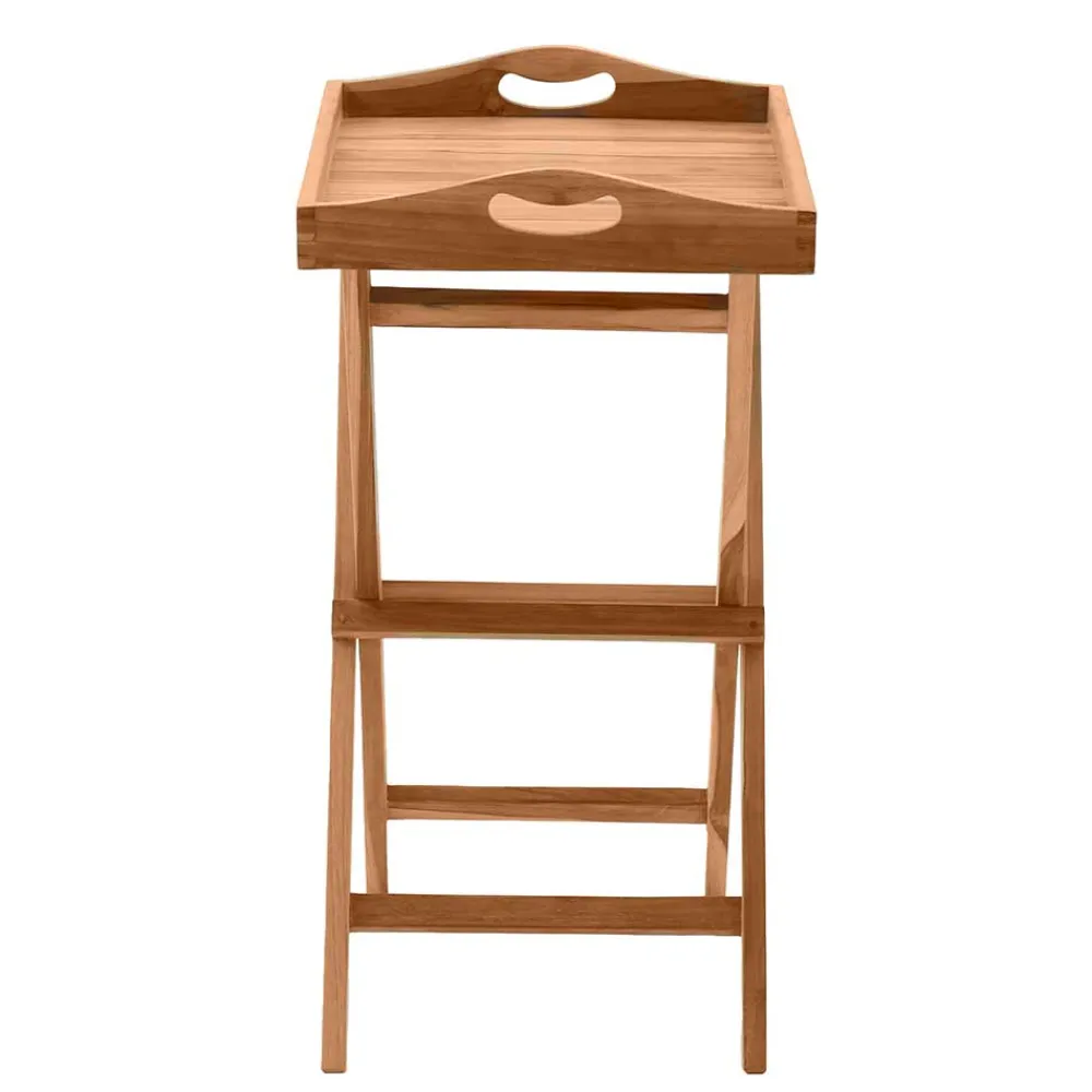 Wohnen 60x65x40 klappbarer Gartentisch mit Tablett - Klahuma