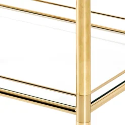 Wohnen Weiße Möbel|Glasmöbel*68x78x40 Klassischer Teewagen mit zwei Glasablagen - Nadia