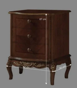 Wohnen 52x67x35 Kleine Kommode in italienischem Design - Aciara