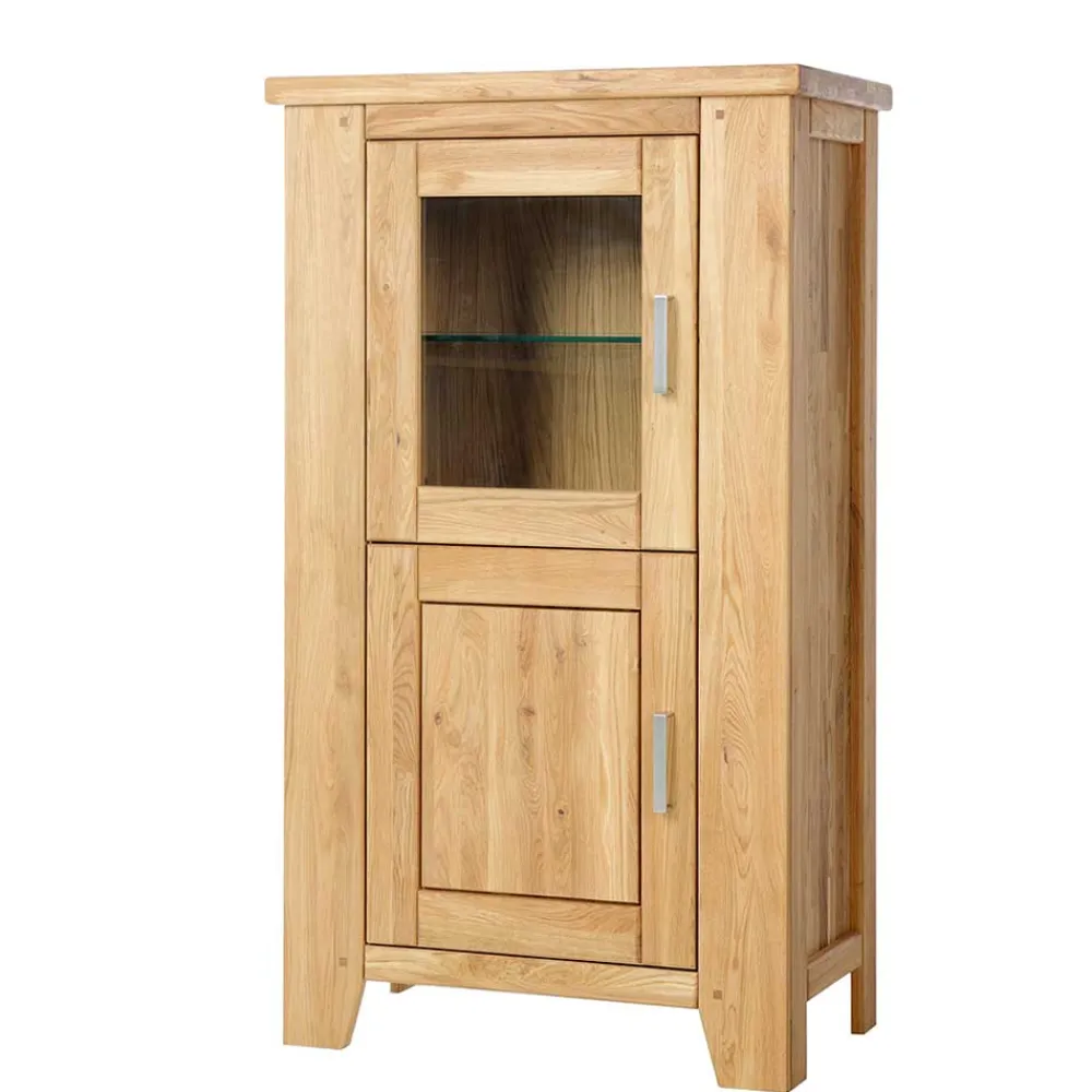Wohnen 80x139x47 Kleiner Schrank aus Wildeiche - Miarizia